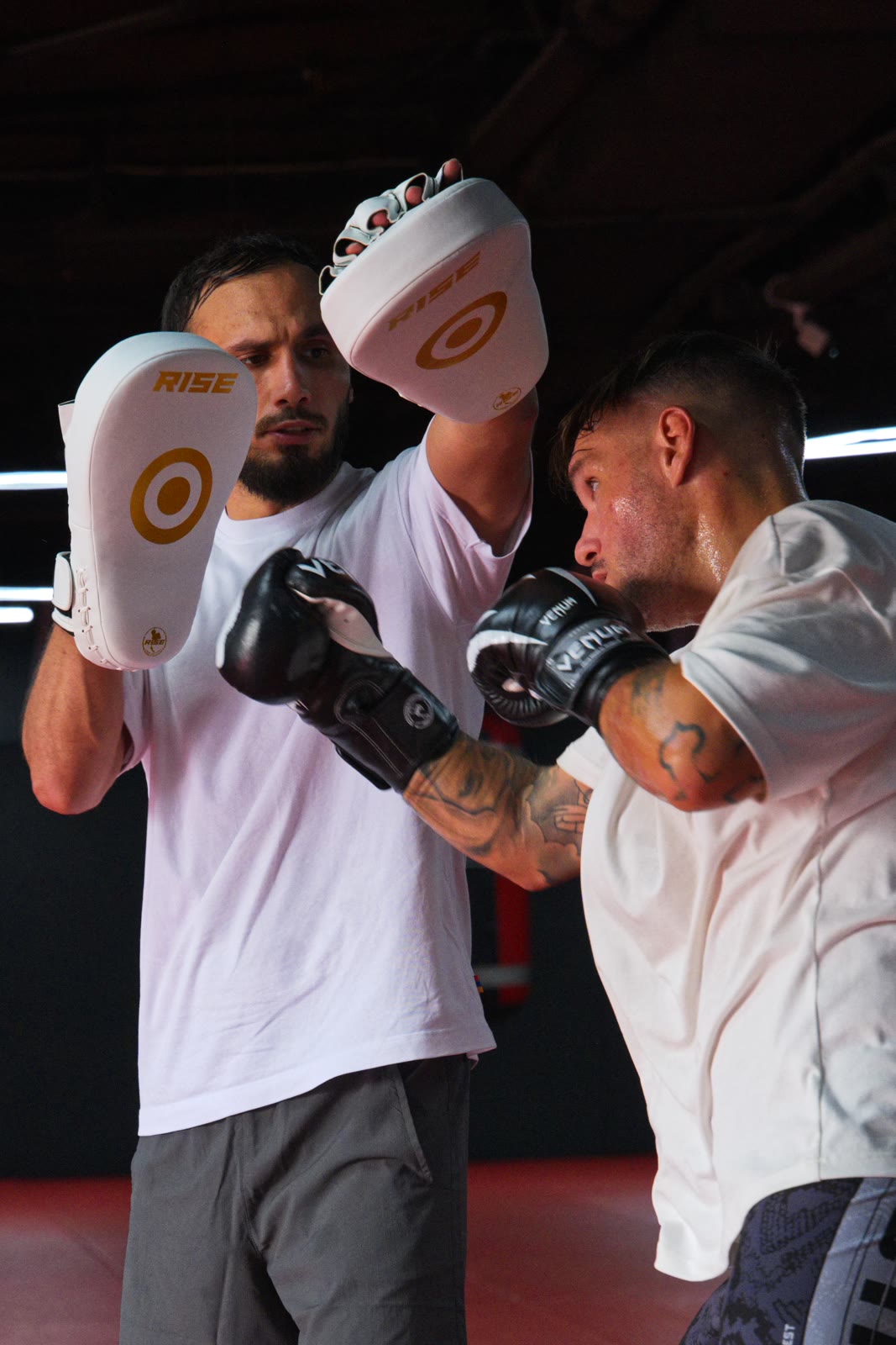Coaching striking technique one-on-one